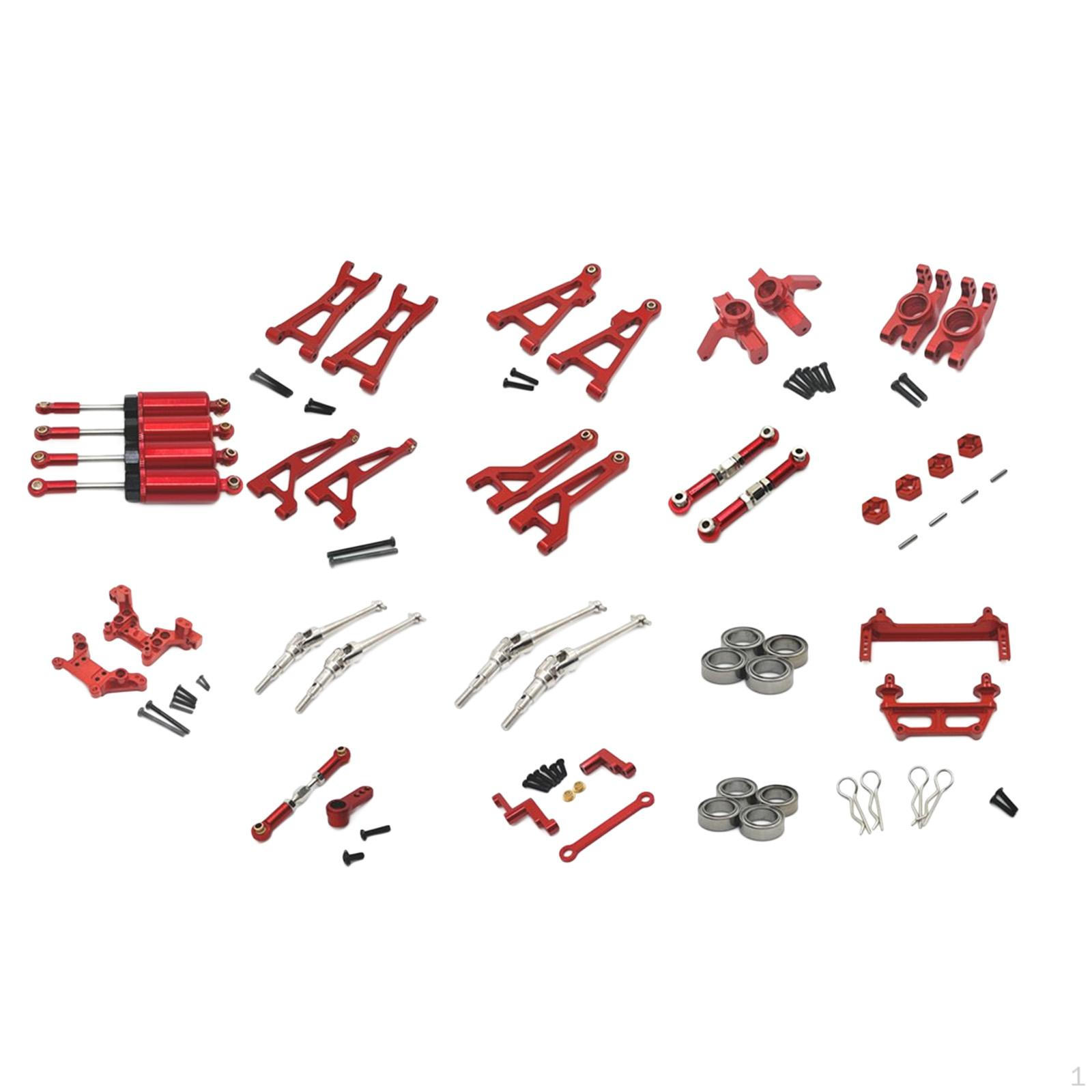 

RC Metal Parts Kit Accessories Sturdy DIY Modification Upgrade for 1/16 M162 16207 Crawler Car red