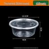 Disposable Round Plastic Food Containers with Lids