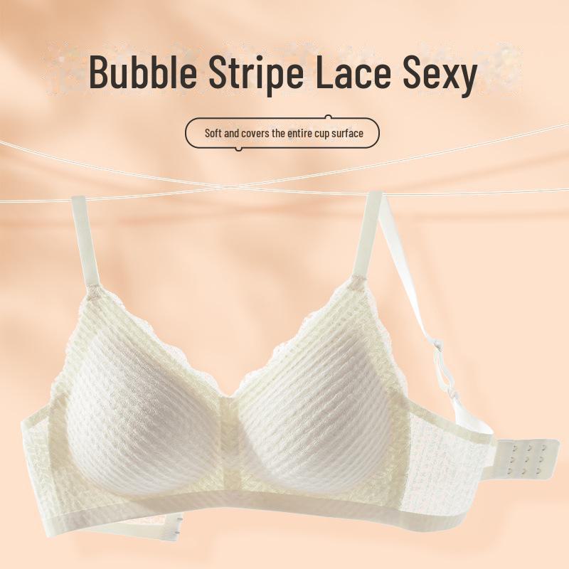 Seamless Wheat Ear Lace Bralette: No-Slip, No Steel Ring, Sexy Thin Suspender Design