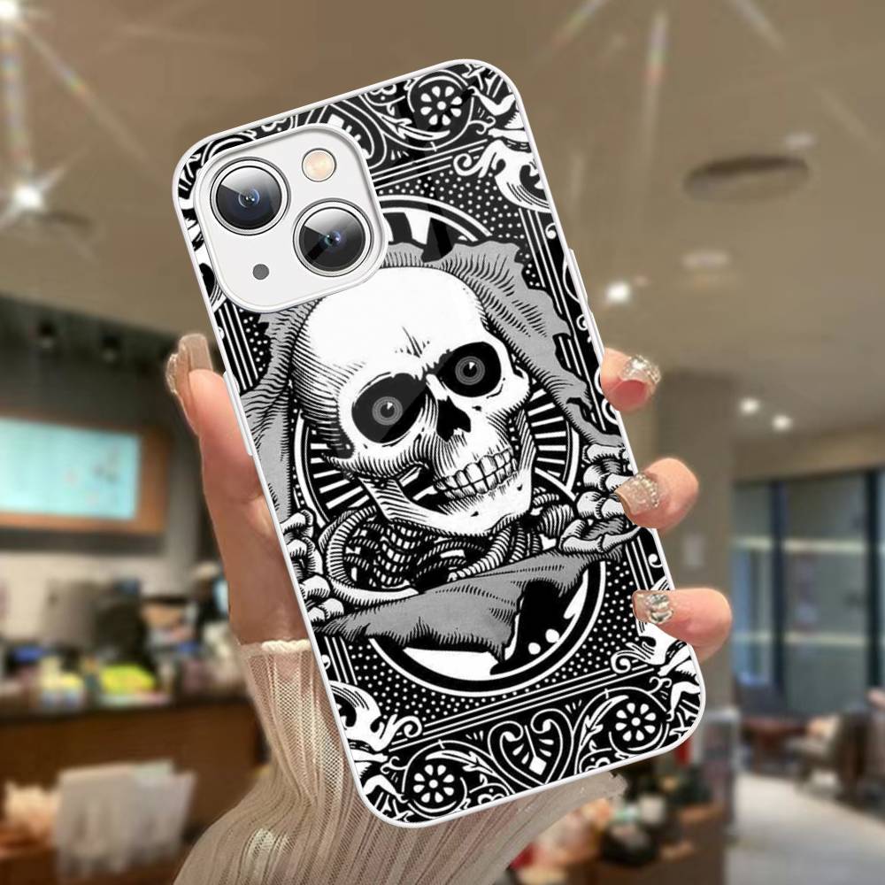 Skateboard Marke P-Powell P-Peralta Gehärtetes Glas Für Iphone 14 13 12 11 Pro Mini XS MAX 14Plus X XS XR Hülle