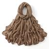 Muslim Modal Hijab Cotton Rayon Scarf for Women Double Stitching Wide Edge Rayon Shawl Islamic Thin Soft Viscose Turban Headband