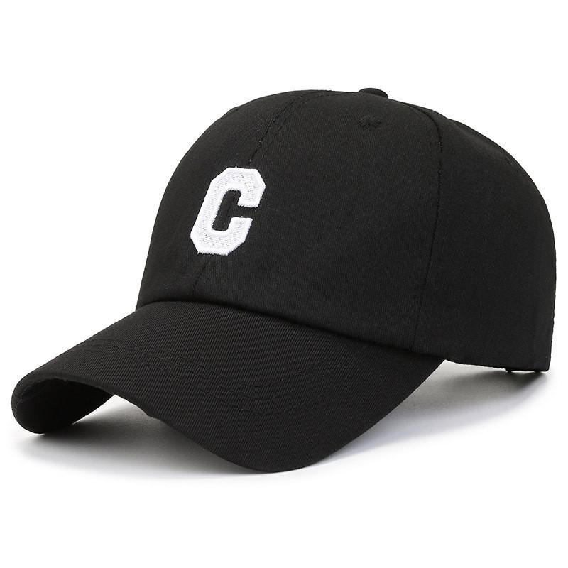 C Letter Embroidery Baseball Cap Sun Protection Peaked Cap Breathable Outdoors