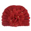New children's knitted hat baby baby autumn and winter warm wool hat bonding hot golden flower children's hat