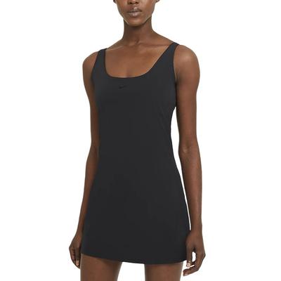 Solid Color Side Pocket Double Strap Training Dress Women Dresses Black DA0156-010