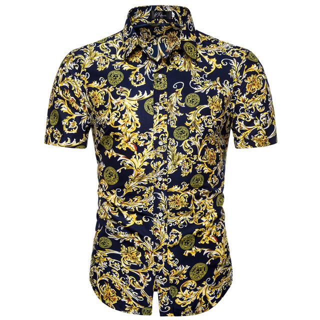 Men's British Polka Dot Short-Sleeve Shirt