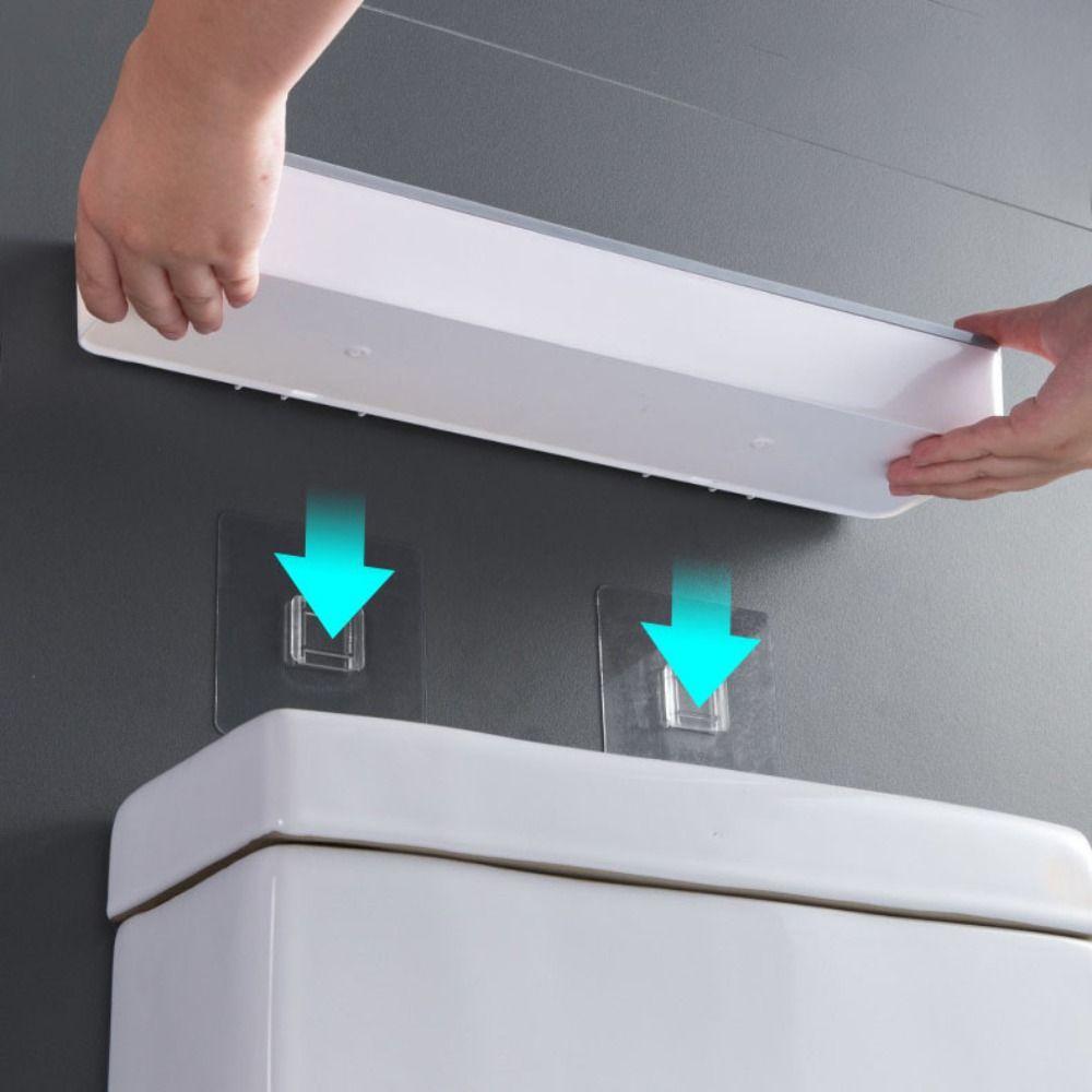 Space-Saving Wall Hanging Rack No-Drill Bathroom Storage Rack Organizer Above Toilet Rack Bathroom
