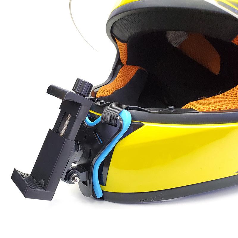 Držák na bradu pro motocyklovou helmu, držák telefonu na motocykl, cyklistiku, jízdu na koni, natáčení, stojan na mobilní telefon, držák sportovní kamery pro GoPro