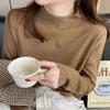 Il Nuovo Stile Autunnale di Maglione Lavorato a Maglia di Alta Gamma, Elegante, a Girocollo, Morbido e a Maniche Lunghe È un Maglione Leggermente Formoso e Snellente per Donne