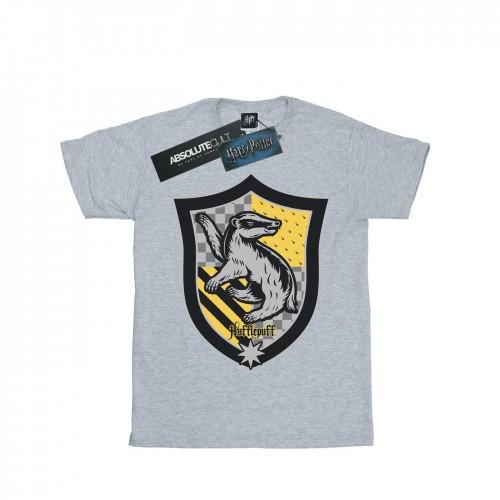 Harry Potter Mens Hufflepuff Crest Flat T-Shirt