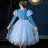2023 Autumn/Winter Elsa Princess Long Sleeve Dress - Frozen-Themed Halloween & Holiday Gift