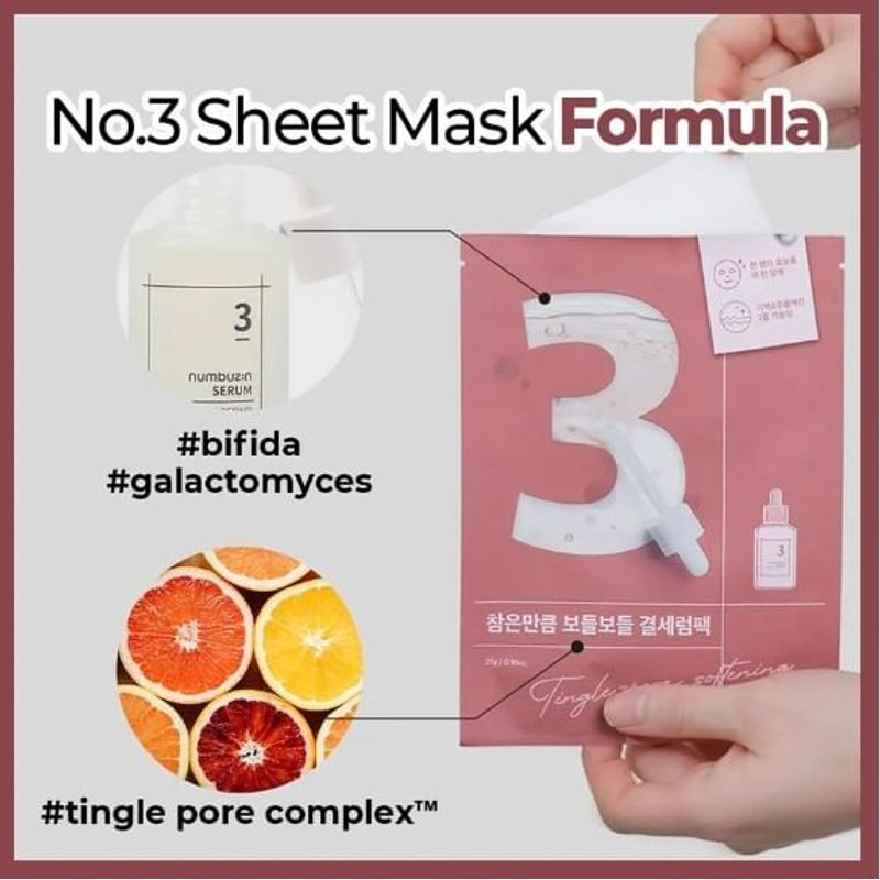 NUMBUZIN No. 3 Tingle-Pore Softening Sheet Mask 1 Sheet