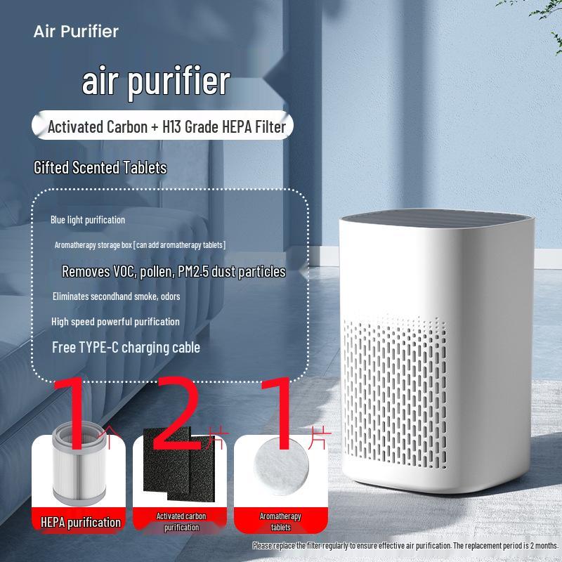 Compact Air Purifier for Home, Office & Pet Areas - Eliminates Smoke, Odors & Formaldehyde