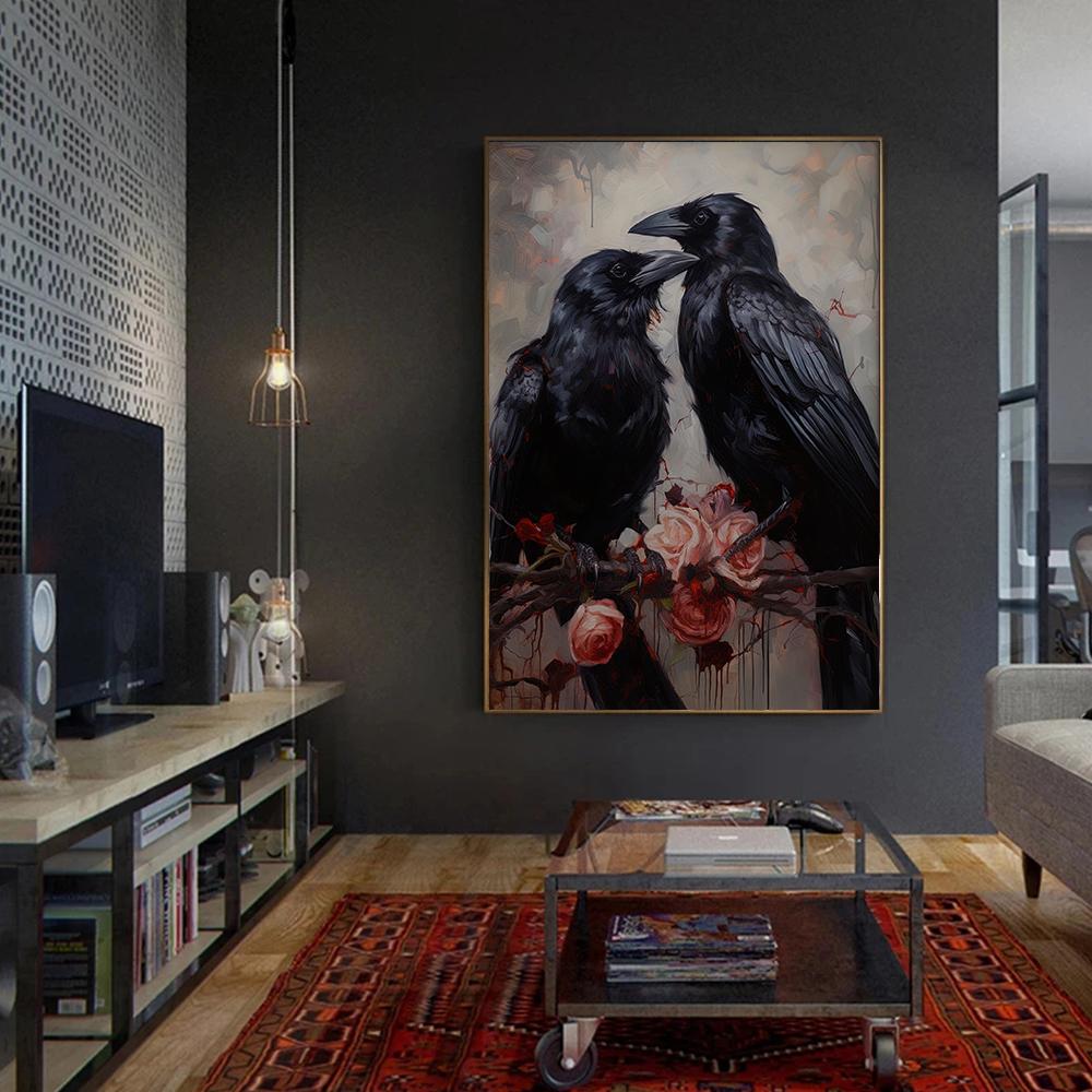 Dark Academia Art Haunting Ghost Poster Prints Halloween Home Decor Haunted House Gothic Vampire Canvas Painting Wall Art
