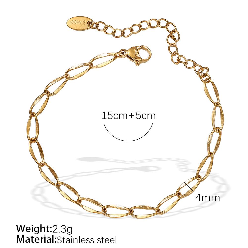 European and American simple style stainless steel bracelet, high-end women do not fade, jewelry commuter geometry
