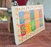 Hand Painted Indian Folk Art Panel with Mirror: Ethnic Wall Decor