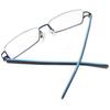 KKD Square Under-Rim Fashion Eyeglasses, Reverse Nylon Frame, Unisex, UV and Blue Light Protection, 6698 (Navy/Light Blue)