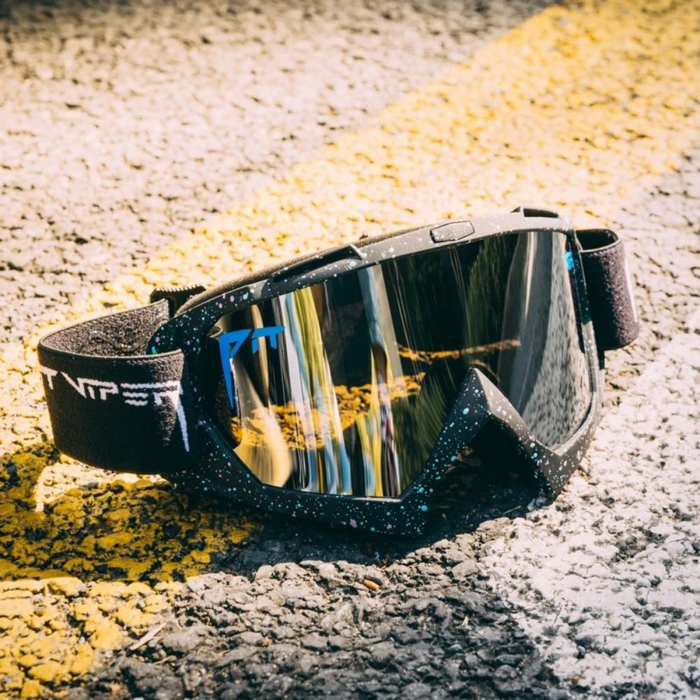 Erkek Kadın Bisiklet Gözlüğü Çift Katmanlı Sünger Spor Motokros Gözlüğü Yarış Kayak Gözlüğü Motosiklet Gözlüğü Rüzgar Koruması