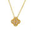 Four-leaf Clover Necklace for Women A Sophisticated Titanium Steel Sweater Chain