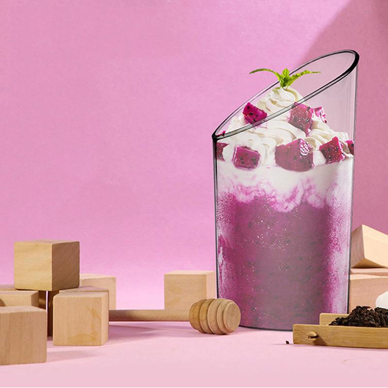 20Pcs 70Ml Reutilizável Cilindro Sobremesa Copos Plástico Mini Iogurte Mousse Sobremesa Copo