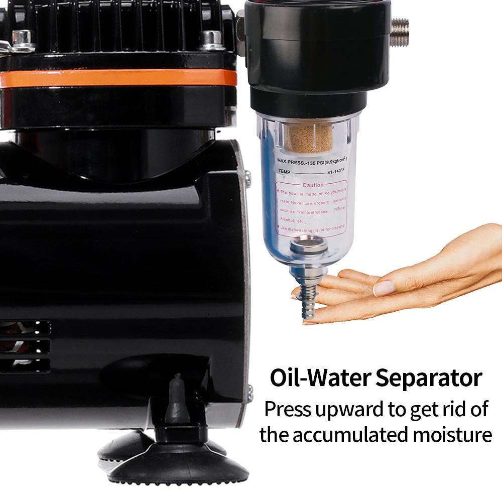 Professional Single Cylinder Piston Air Compressor Kit Oil-less Electric Spray Gun Paint Spray Set Nail Tattoo Cake Art Sprayer