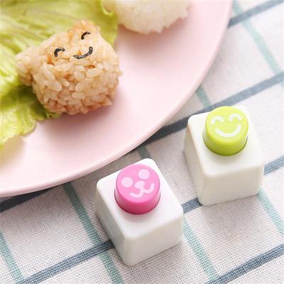 Rice Ball Molds Seaweed Nori Punch Cutter Smile Face Cartoon Rice Ball Onigiri Mould Embossing Device Sushi Mold Bento Decor