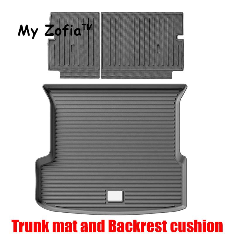 For Xpeng XiaoPeng G9 2022 2023 2024 2025 Car Rear Trunk Cargo TPE Trunk Mat Floor Tray Rear Seat Backrest Pad Auto Accessories