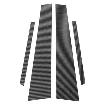 ABSOPRO Türsäulen Fensterverkleidungsaufkleber Säulenpfosten Tür Außenabdeckungen für VW Jetta Kohlefaser Muster Schwarz Kratzfest 2013-2015,