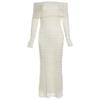 Summer New Fashion Temperament Elegant Solid Color Off-the-shoulder Slim and Thin Dress Women