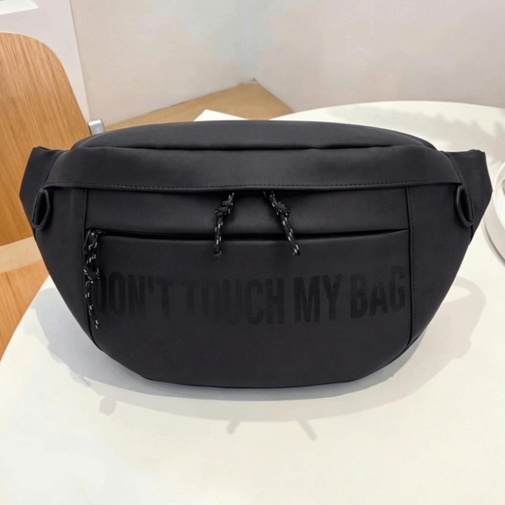 Oxford Cloth Cycling Crossbody Bag Multifunctional Fanny Pack Men s Chest Bag  Casual Wear чёрный