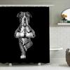 Yoga Dog Shower Curtain Bathroom Decor Zen Animal Portrait Nature Wall Art Home Decor Peaceful Serenity Spiritual Tranquility Pe
