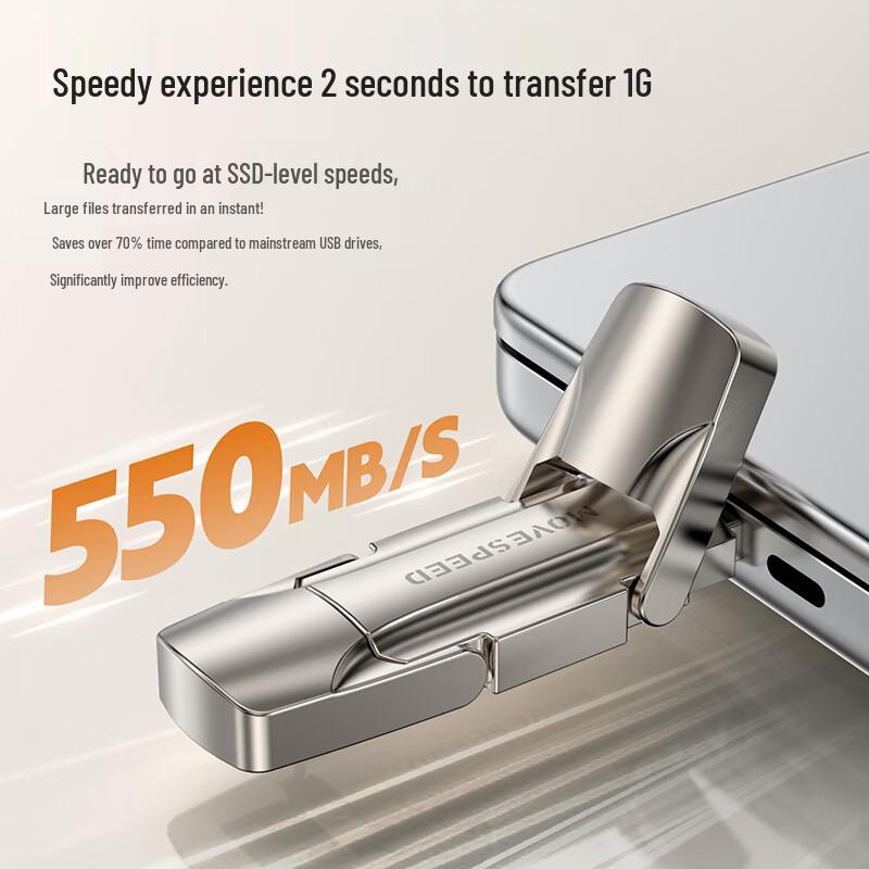 MOVE SPEED Dual Interface USB3.2 Type-C Solid State Drive (SSD) U Disk