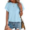 Loose Short Sleeve Solid Color Round Neck Tshirt for Spring Summer