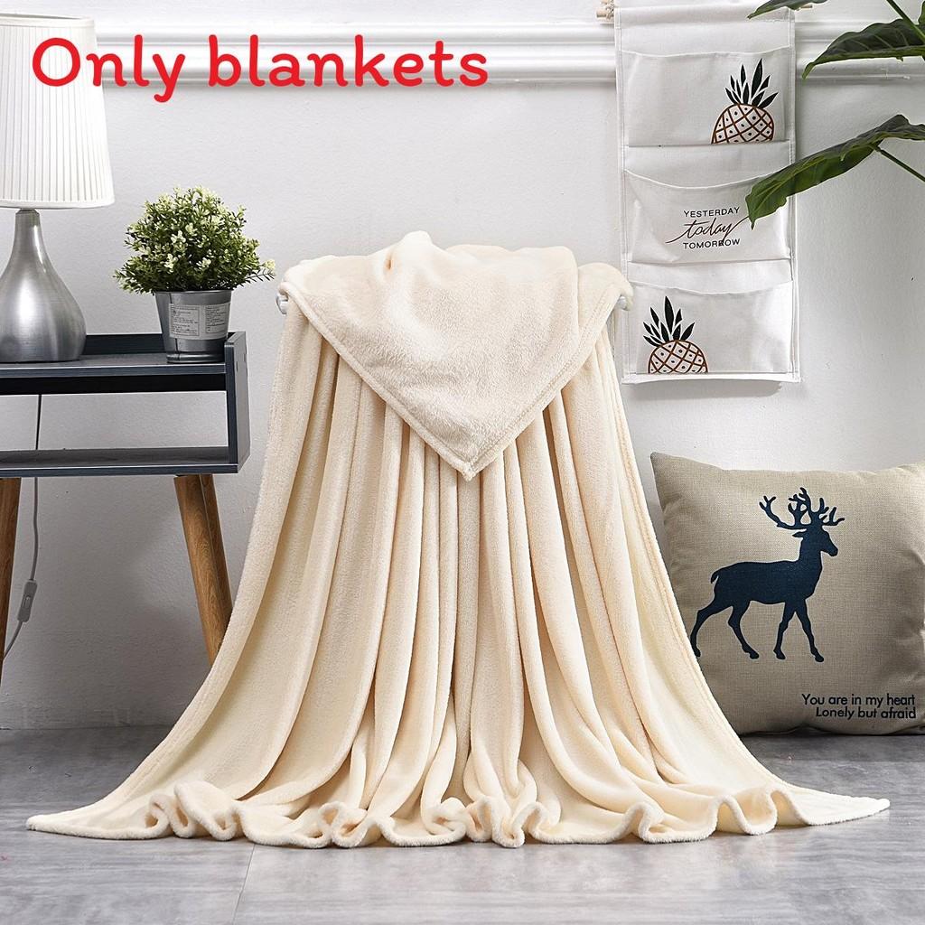 Solid Simple Color Soft Plush Blanket For Napping Sofa And Daily Bedroom Use