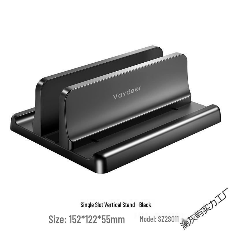 Vertical Laptop Stand with Heat Dissipation and Monitor Support