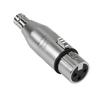 QIANRENON XLR BNC Adapter 3-Pin XLR Female To BNC Female Coaxial Video RF Audio Camera Microphone Mixing Console Extension Converter