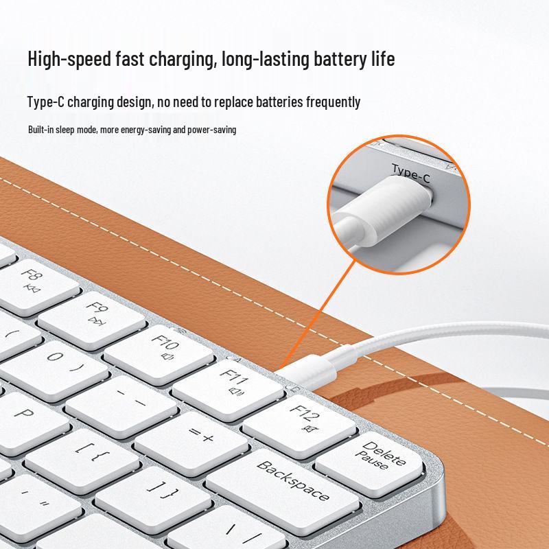Silent Lightweight Wireless Bluetooth Keyboard with Touchpad for Tablets & Laptops