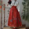 Elegant Hanfu-drakt for kvinner i kinesisk sangdynastistil for daglig vårsommer med skjørt med hesteansikt