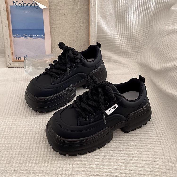 

High end thick soled white shoes for women s spring versatile board shoes new height increasing casual sports dad shoes 40