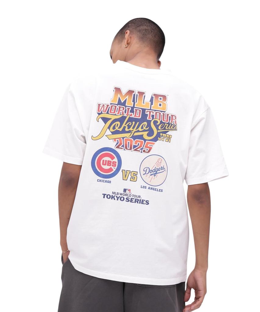 Avirex MLB TOKYO SERIES T-SHIRT, Men's Short Sleeve T-Shirt, Size L, 033, Off-White, 783-5134055