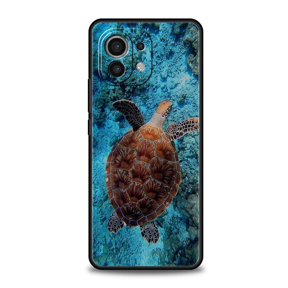 lovely Cartoon sea turtle ocean blue Case For Xiaomi 14 13T 12T Pro 12 13 11 Ultra Mi Note 10 Lite 10T 5G Pro 11T 11i 9T Cover