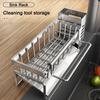 Kitchen Sink Drain Rack Organizer Kitchen Multifunctional Stainless Steel Drain Rack for Sponge Cleanser Organizer