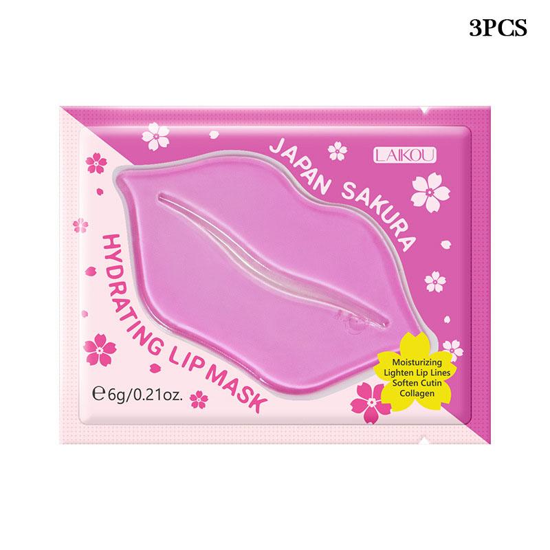 3/5/10 PCS LAIKOU Cherry Blossom Lip Mask 6g Lip Care Moisturizing Nourishing Lip Patch