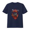 LOTR Sauron Metal Front Print T Shirt Black Gothic Fantasy Skull Design vintage Washed Top For Everyday Wear Slightly homme