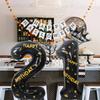 40 Inch Black Foil Balloon Number 12,Crown 12th Birthday Party Decorative Balloons,Number Large Numbers Balloon 12,Girls Boys 12th Birthday