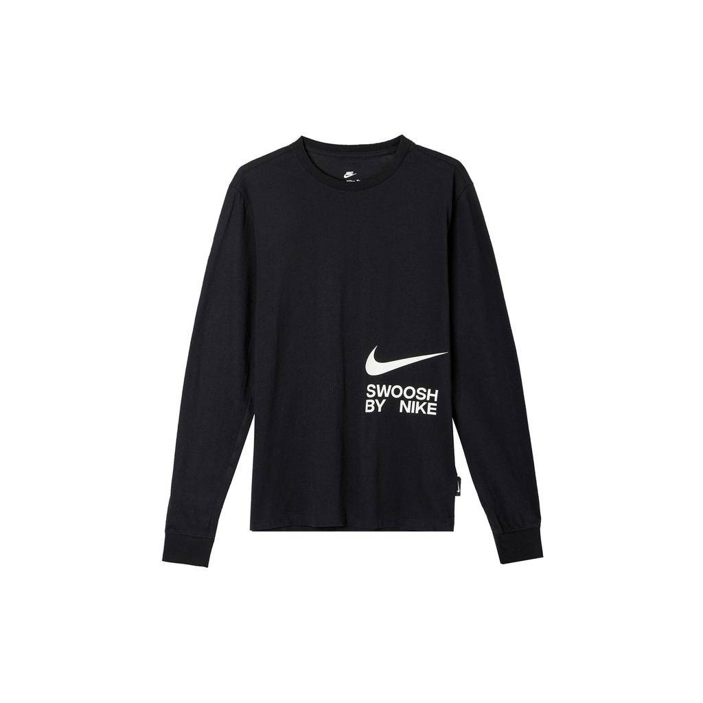 Nike Sportswear Swoosh By Nike Long Sleeve T Shirt Black FJ1120-010
