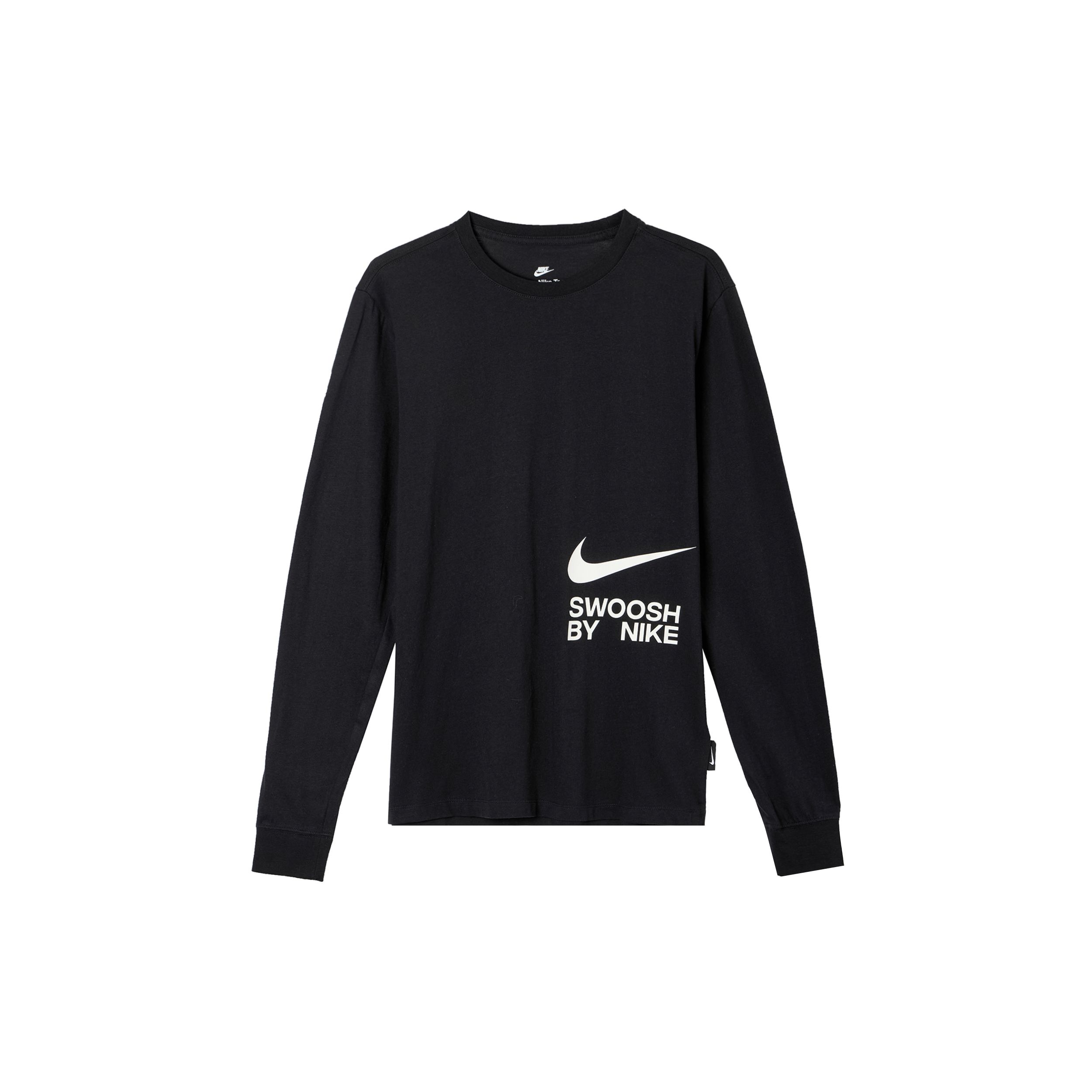Nike Sportswear Swoosh Long Sleeve T-Shirt Black FJ1120-010 M