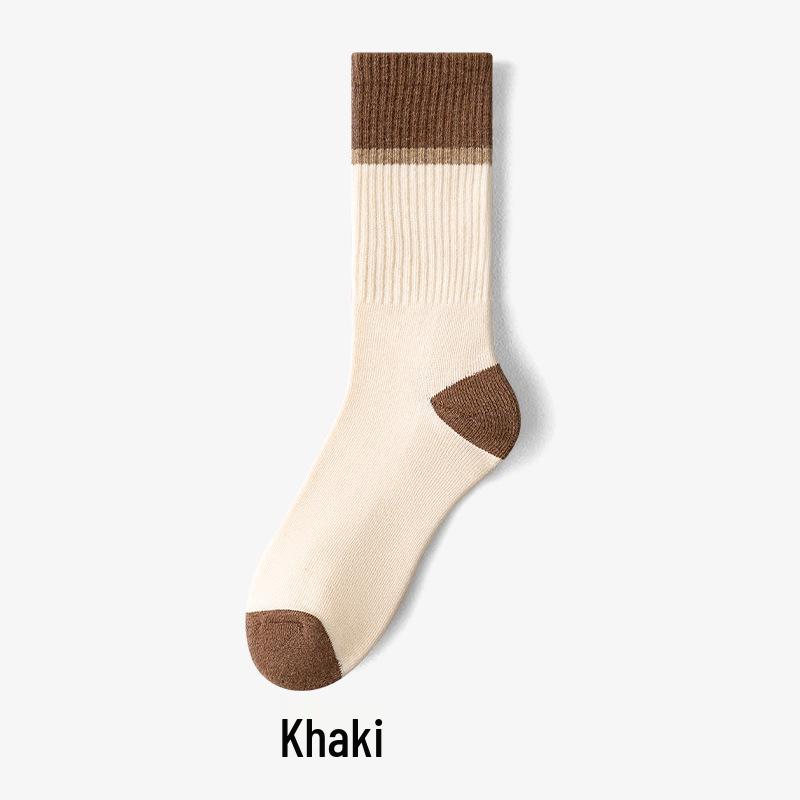 Men's Thick Terry Knit Socks: Warm, Casual Cotton for Autumn/Winter, Ski, and Mountaineering Cold Protection