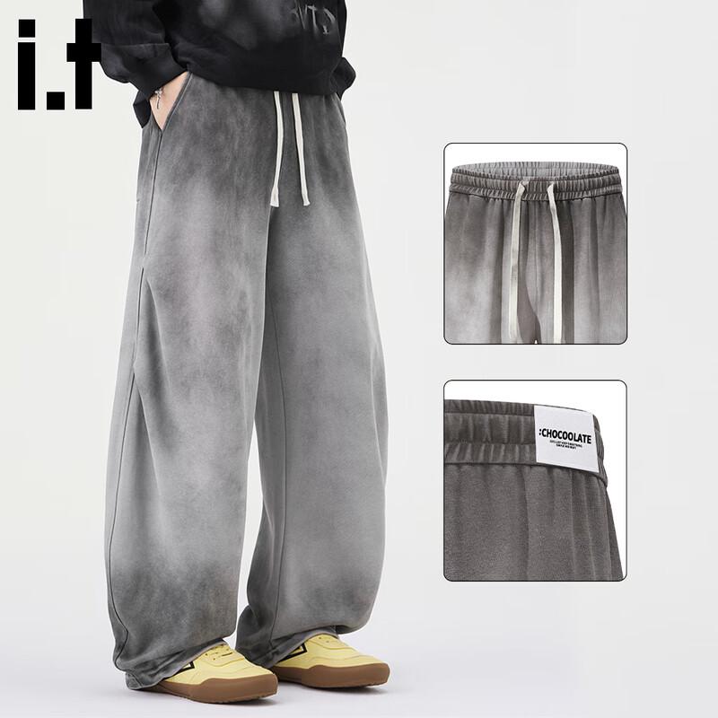 

CHOCOOLATEIT Men s Retro Gradient Loose Wide-Leg Cargo Pants 4XL