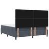Box Spring Bed with Headboard Dark Grey 200 x 180 cm Velvet