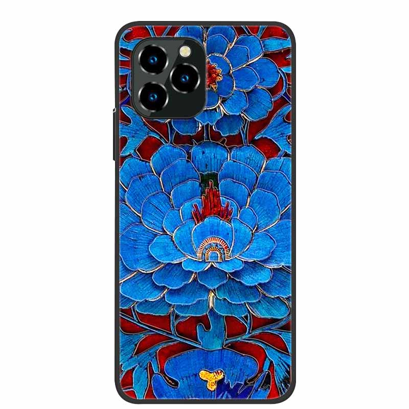 For Oukitel C21 Pro Case Luxury 3D Blossom Emboss Silicone Phone Case For C21pro Shockproof Coque Relief Flowers Funda Capa